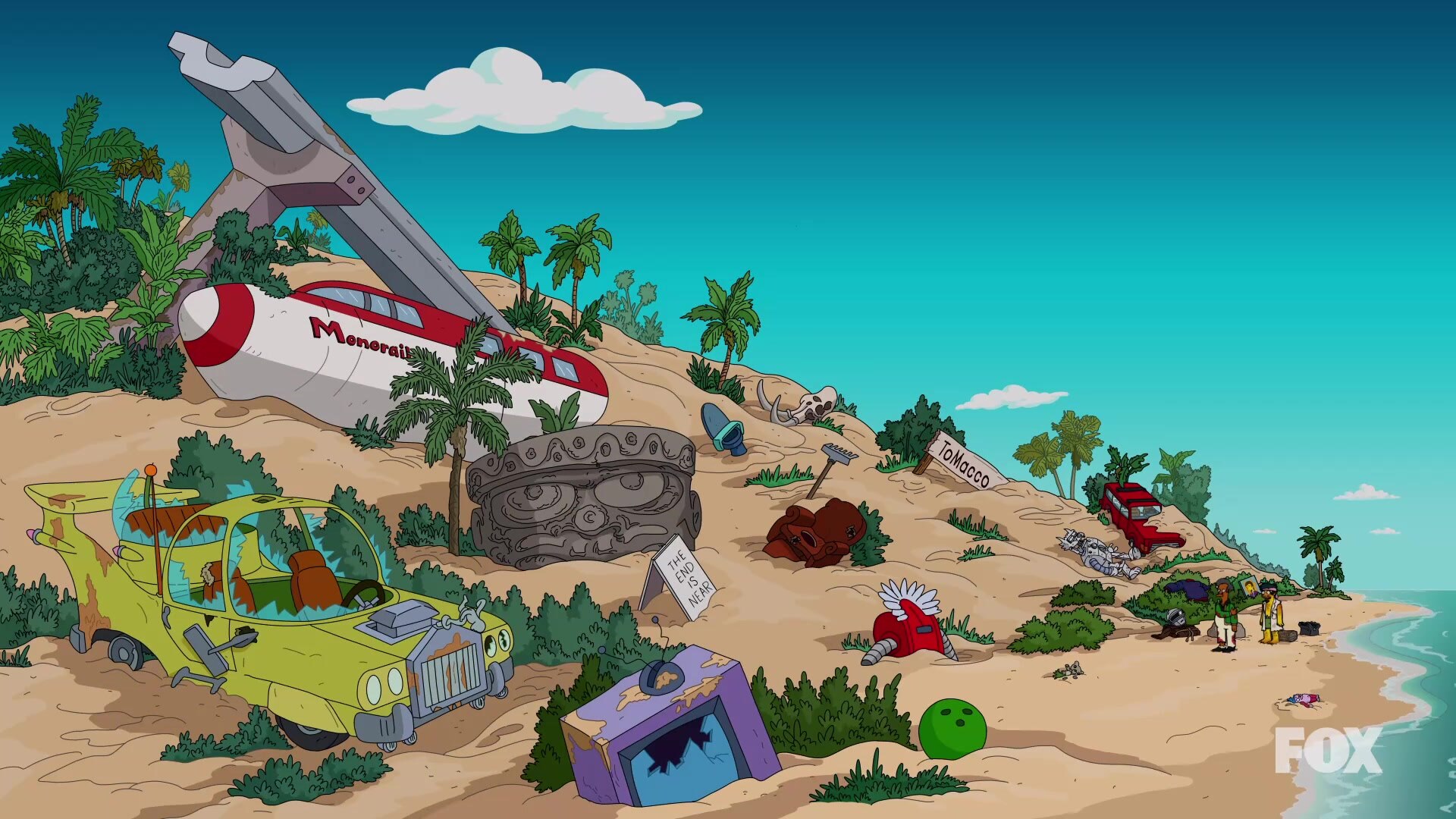 Apu and other Springfield residents in FOX’s official image from The Revengening