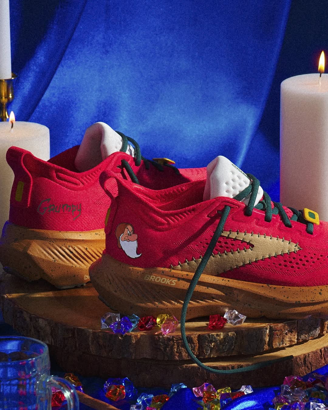 Red Brooks Glycerin 23 shoes inspired by Grumpy