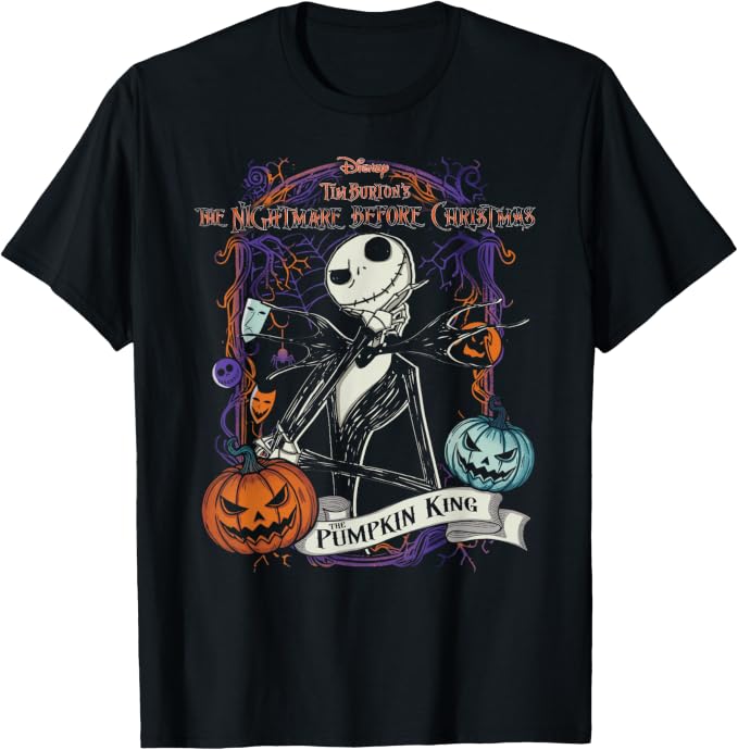 Black Jack Skellington Pumpkin King T-shirt