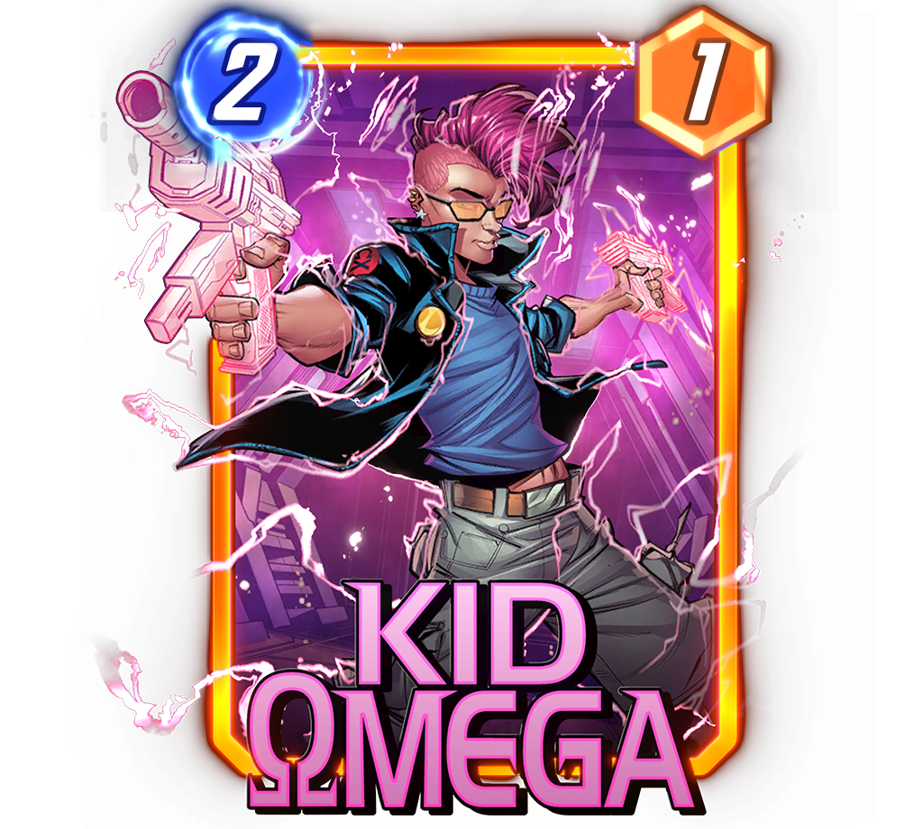 Kid Omega’s official Marvel SNAP card art