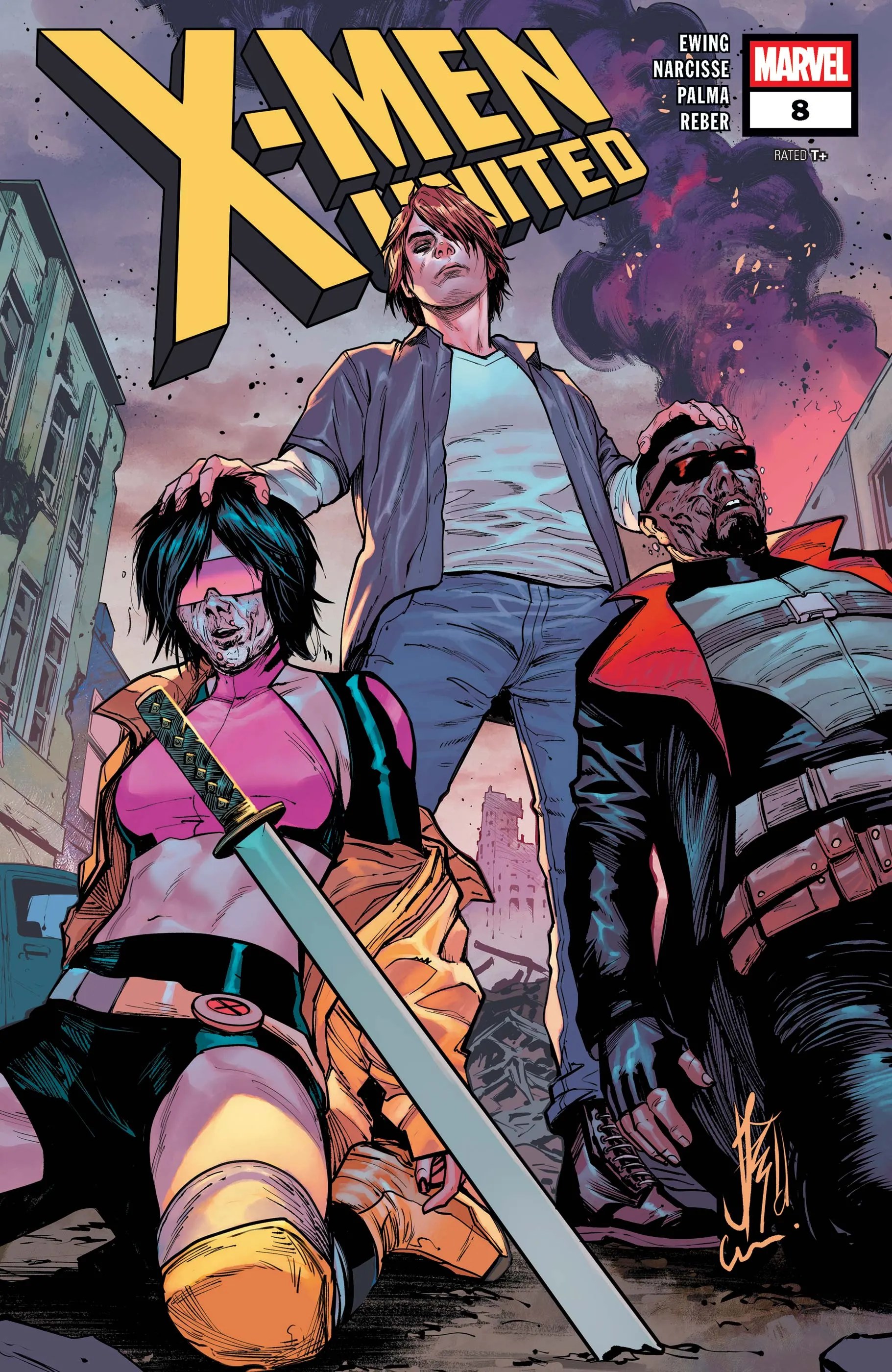 Official cover artwork for X-Men United #8 featuring Blade and the X-Men