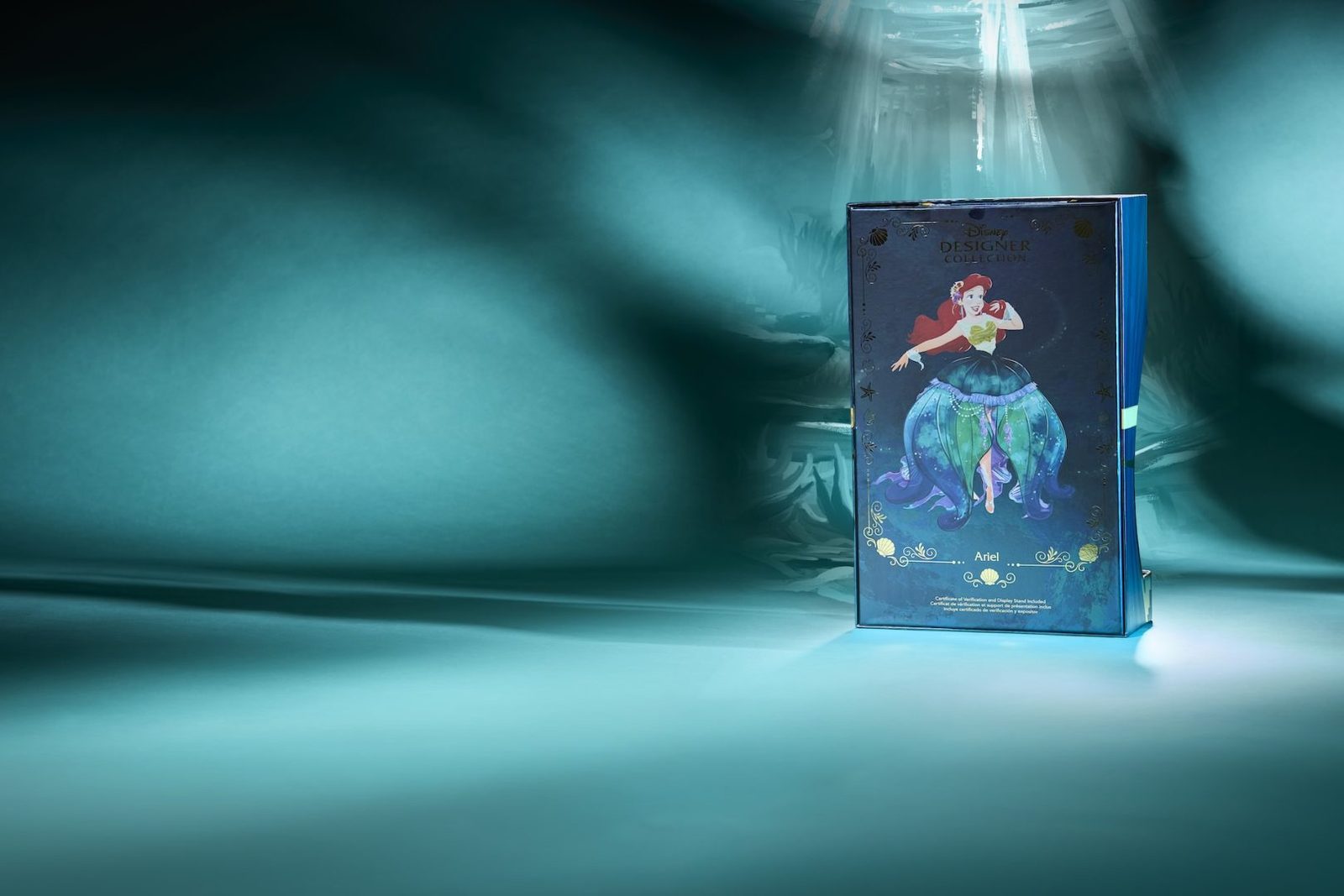 Back of the Ariel Designer Doll presentation box