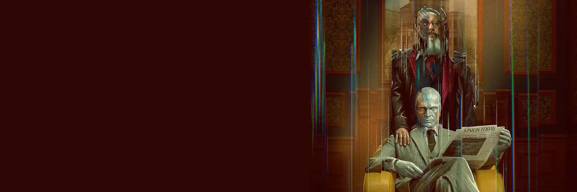 Vision and Ultron in official VisionQuest artwork from Marvel