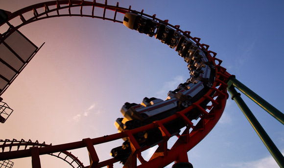 A roller coaster at Siam Amazing Park in Bangkok