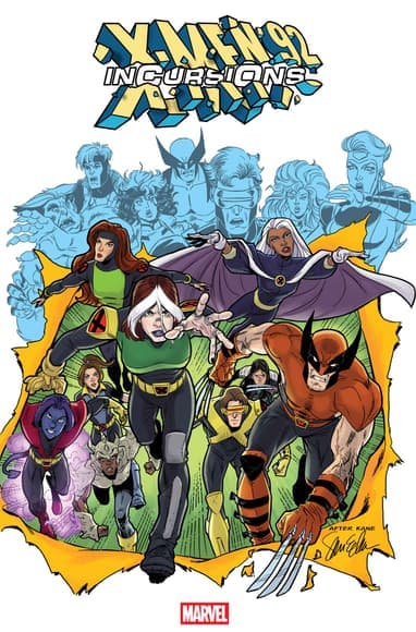 X-Men ’92: Incursions #1 variant cover by Steve E. Gordon featuring the X-Men: Evolution team