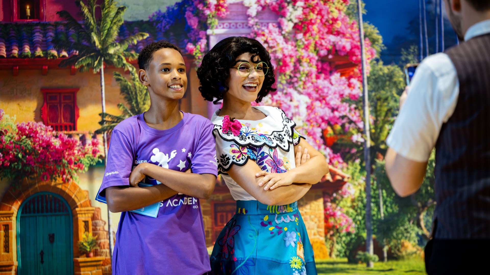 An Atlanta Disney Dreamers Academy student poses with Mirabel during the October 22 kickoff