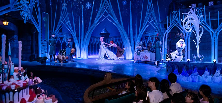 Anna and Elsa's Frozen Journey show scene at Tokyo DisneySea
