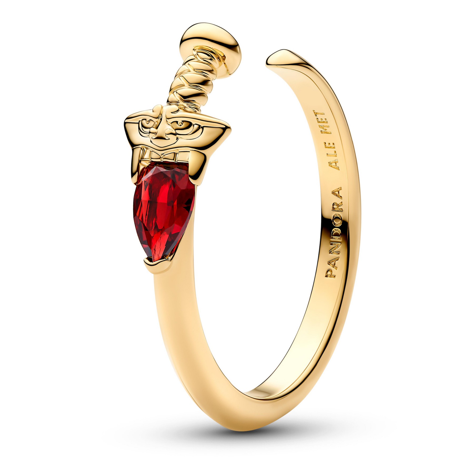 Gold-plated Mulan sword ring by Pandora