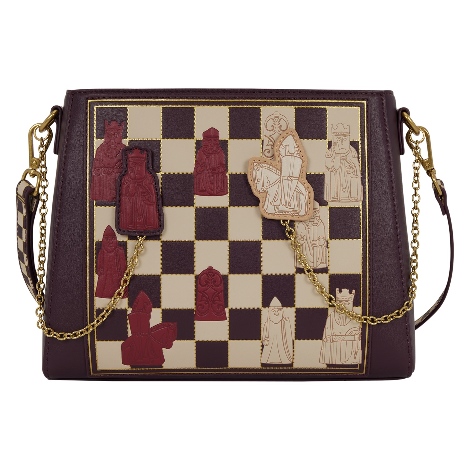 Harry Potter Wizard’s Chess Loungefly crossbody bag with movable chess pieces