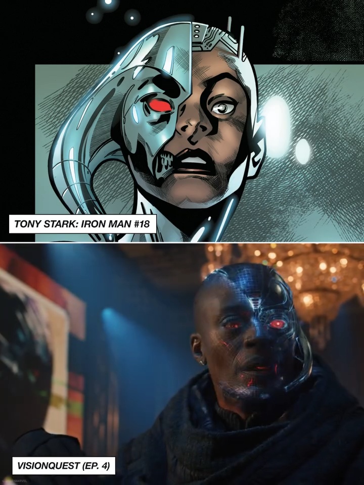 Jocasta comic artwork above her VisionQuest Episode 4 appearance