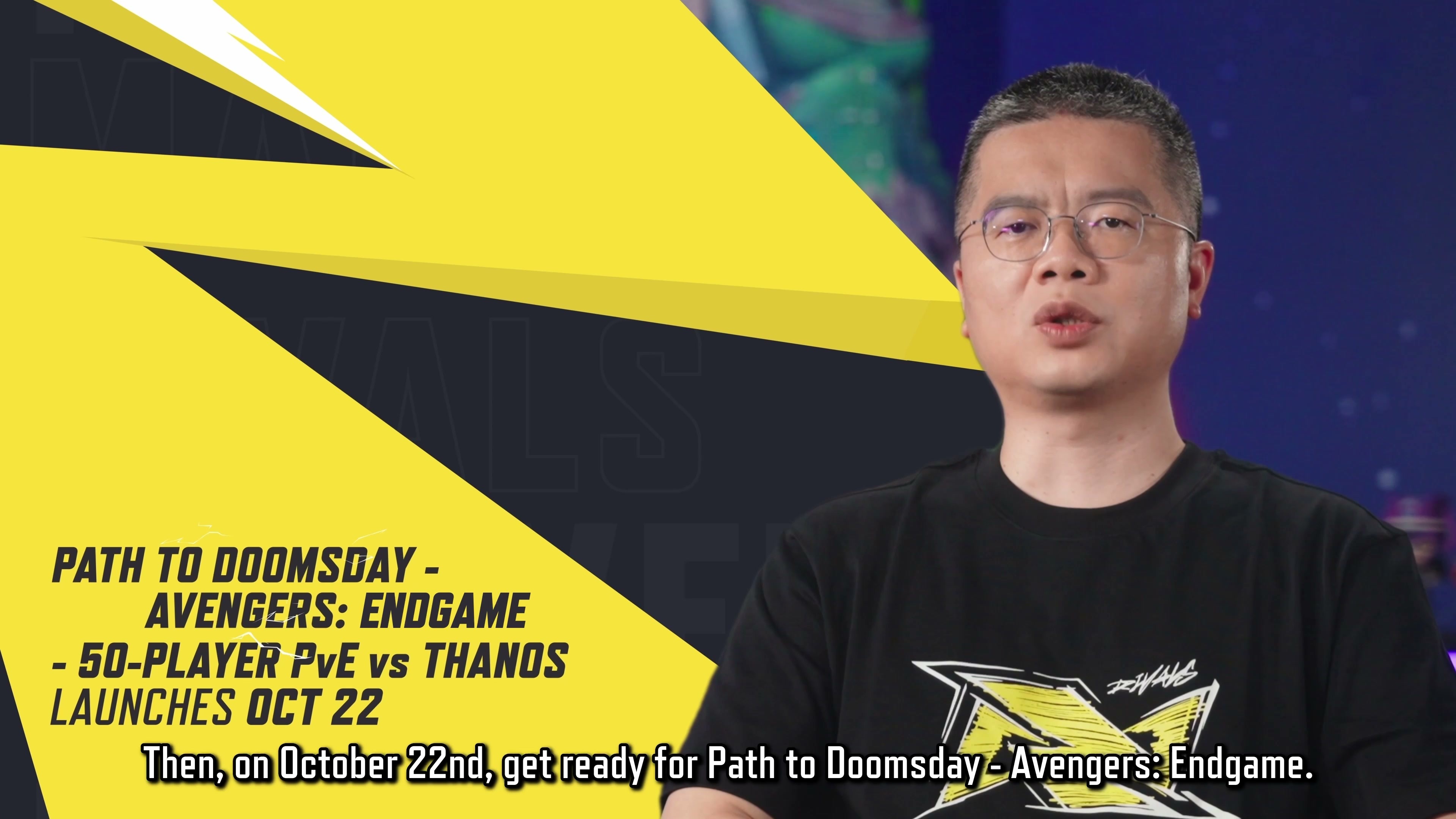 Path to Doomsday Avengers: Endgame title card from the official Marvel Rivals developer video