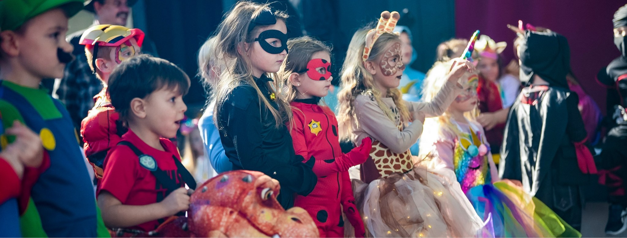 Children in Halloween costumes at Great Escape Boo Fest