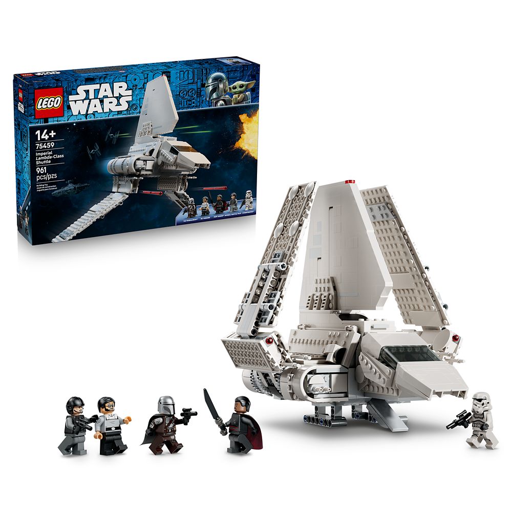 LEGO Imperial Lambda-Class Shuttle set with box, five minifigures and completed shuttle