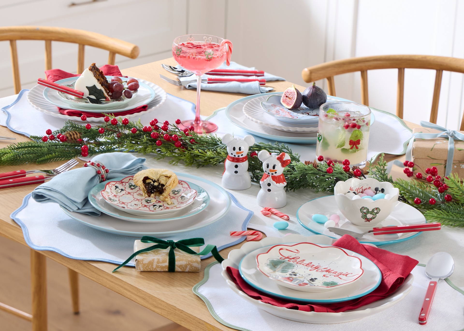 Disney Winter Wishes holiday table setting