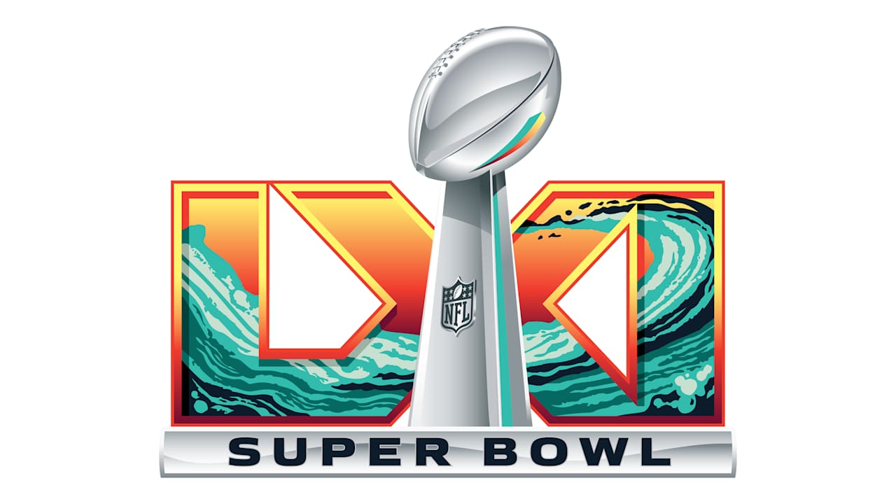 Super Bowl LXI logo with the Lombardi Trophy