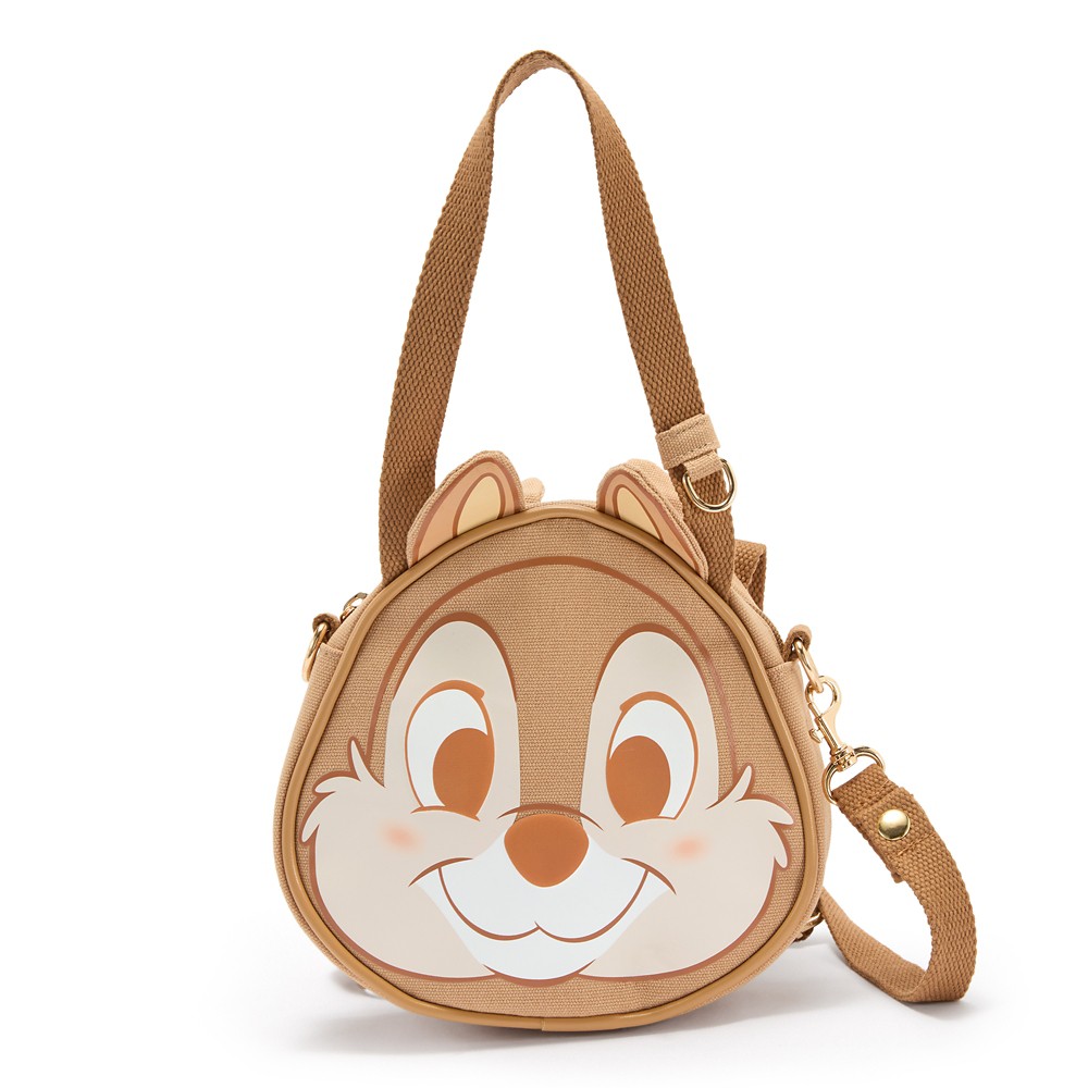 Chip side of the two-sided Chip 'n Dale canvas crossbody bag