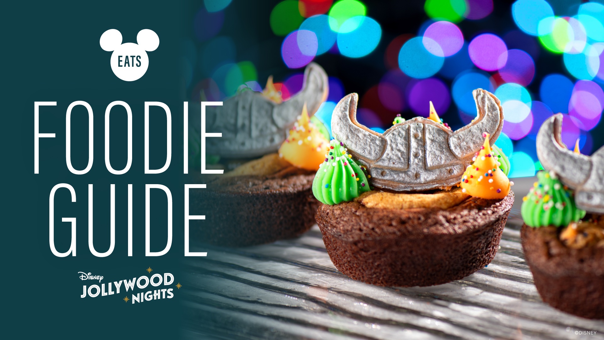 A spread of food and drinks from the 2026 Disney Jollywood Nights menu
