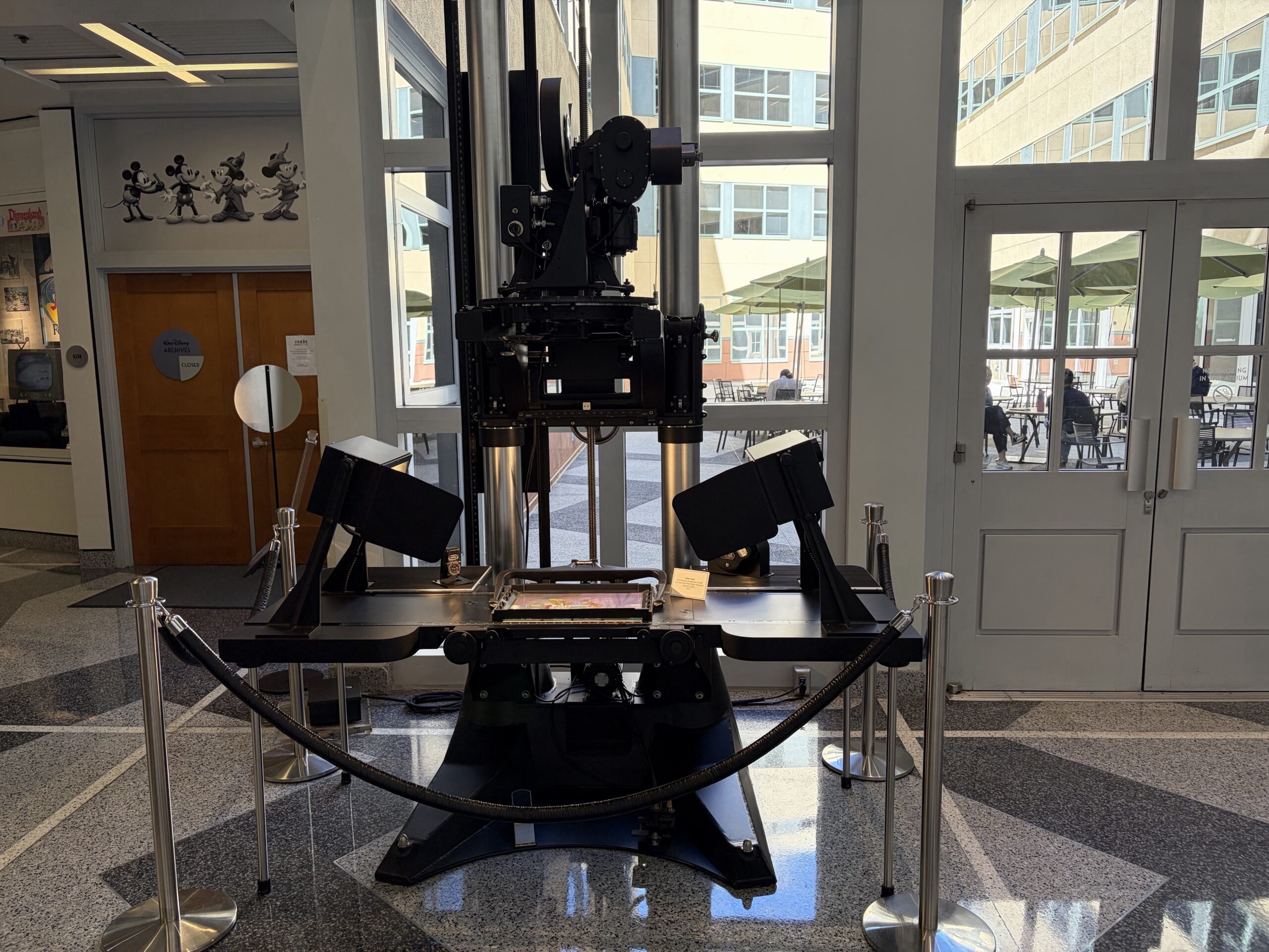 A historic Disney multiplane camera preserved by Disneyland Paris