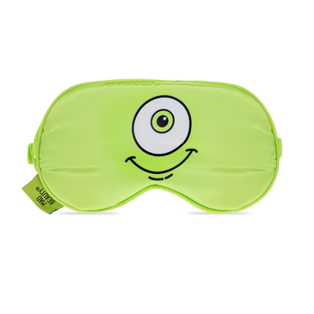 Mike Wazowski side of the reversible Monsters, Inc. sleep mask