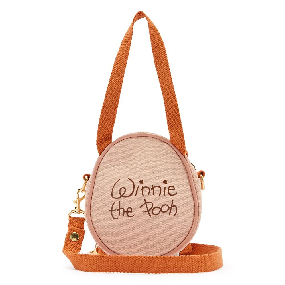 Back of the Winnie the Pooh canvas crossbody bag with screen art