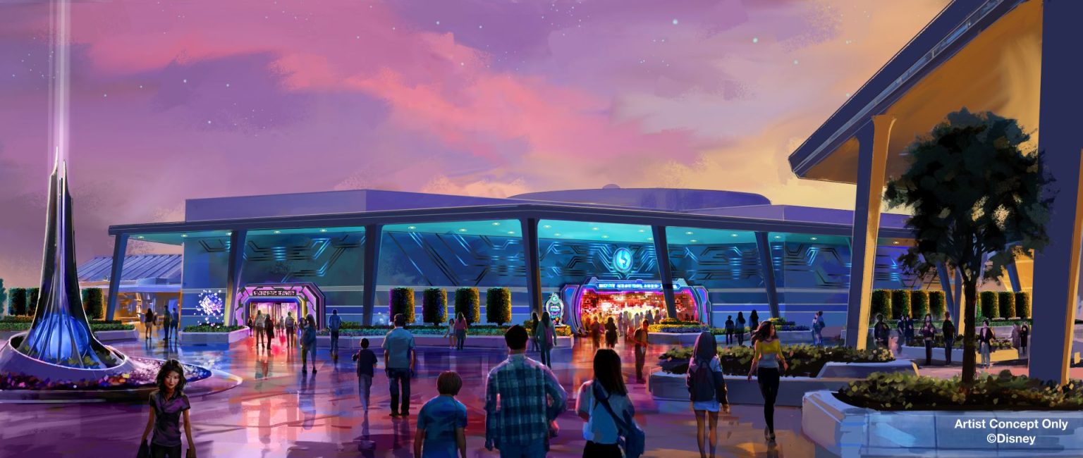 Concept art of the Sugar Rush: Sweet Rescue attraction exterior at Tokyo Disneyland