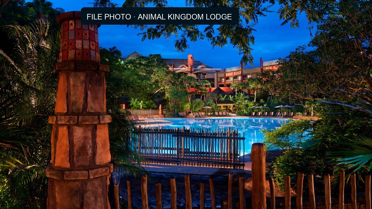 File photo of Uzima Pool and the surrounding buildings at Disney's Animal Kingdom Lodge, before the current refurbishment.