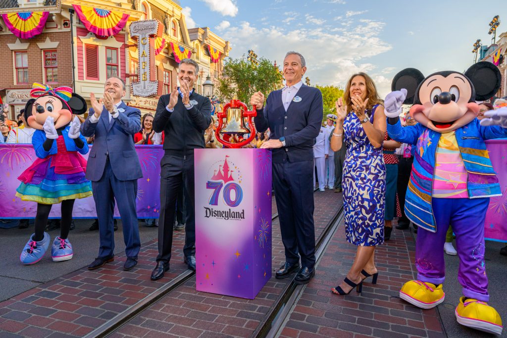Bob Iger speaks at Disneyland's 70th anniversary celebration