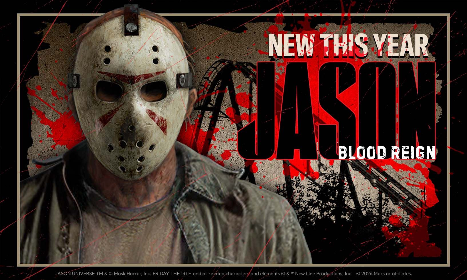 Jason Voorhees in the new Jason: Blood Reign SCarowinds maze artwork
