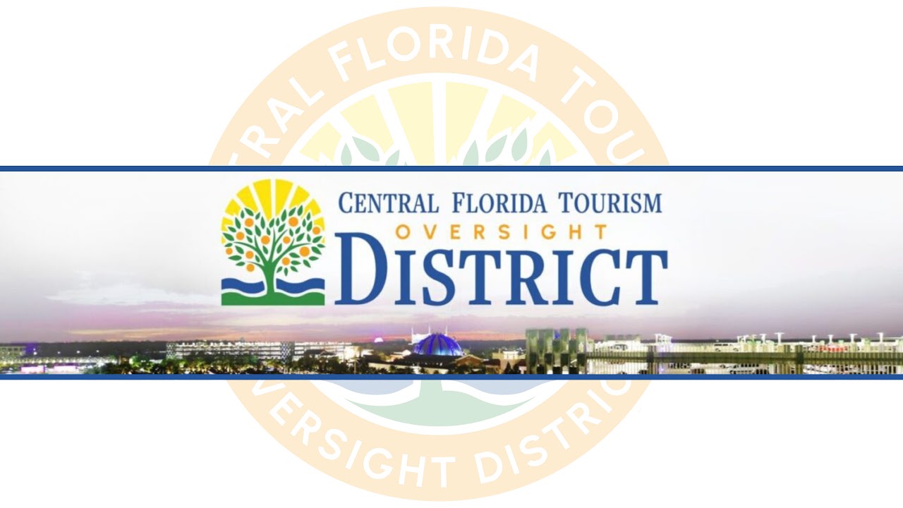 Central Florida Tourism Oversight District logo and district skyline