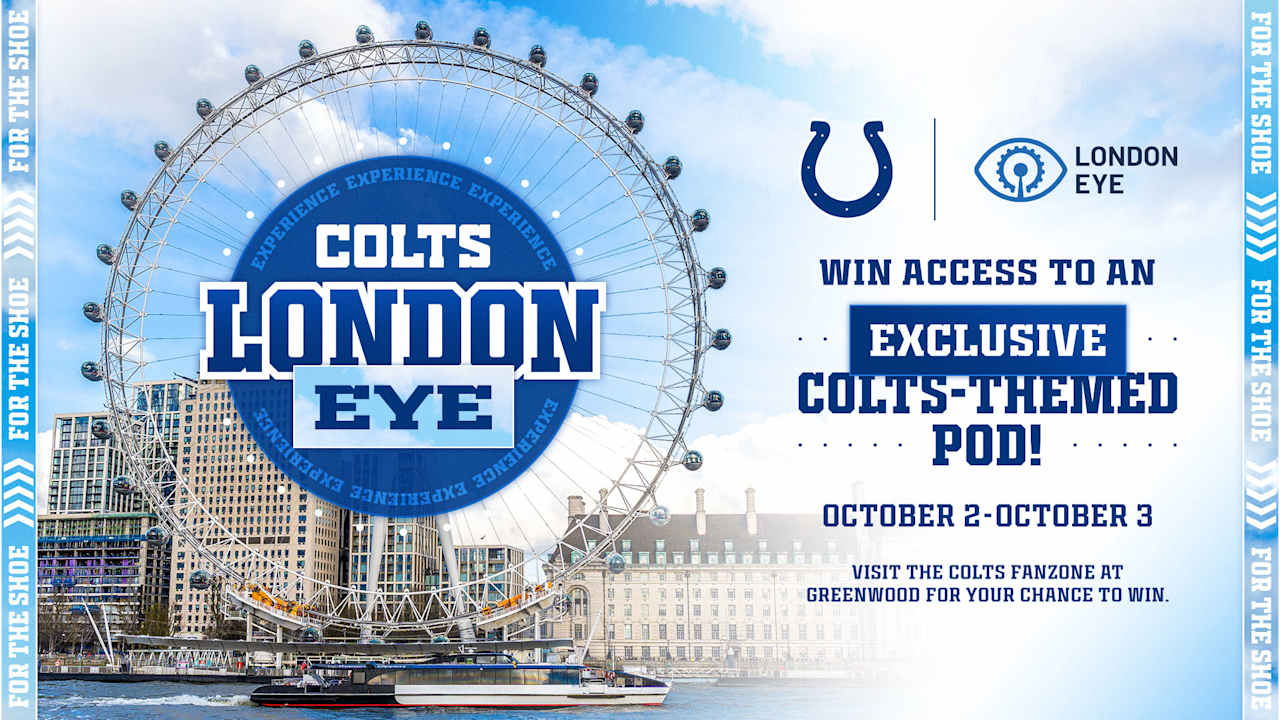 Colts-themed London Eye pod promotion for October 2 and 3