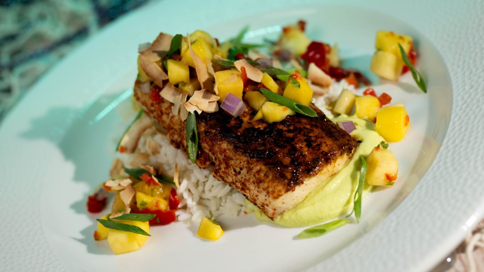 Mahi mahi dish from Coral Reef Restaurant at EPCOT