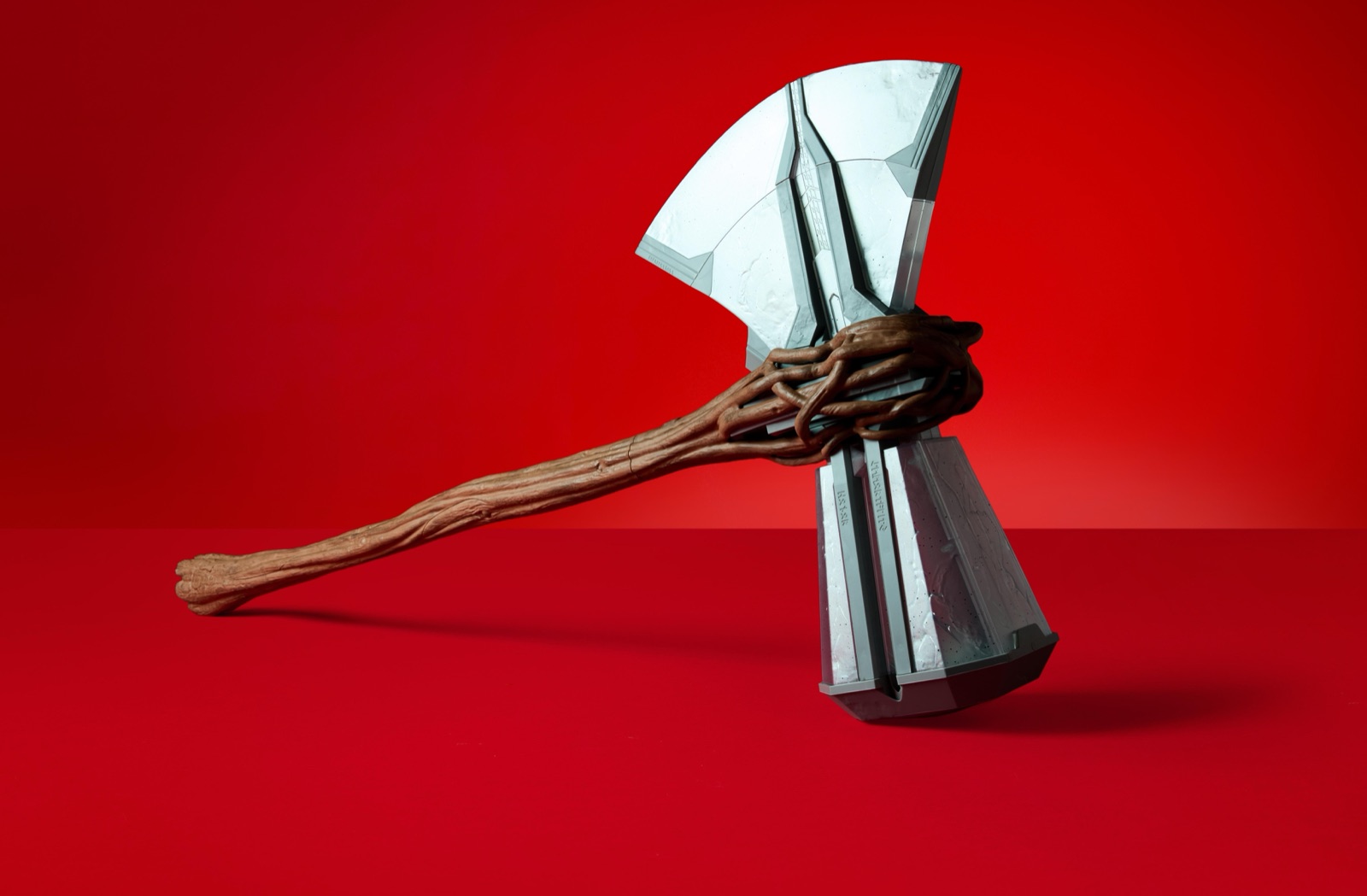 Stormbreaker collectible with Groot's wooden handle