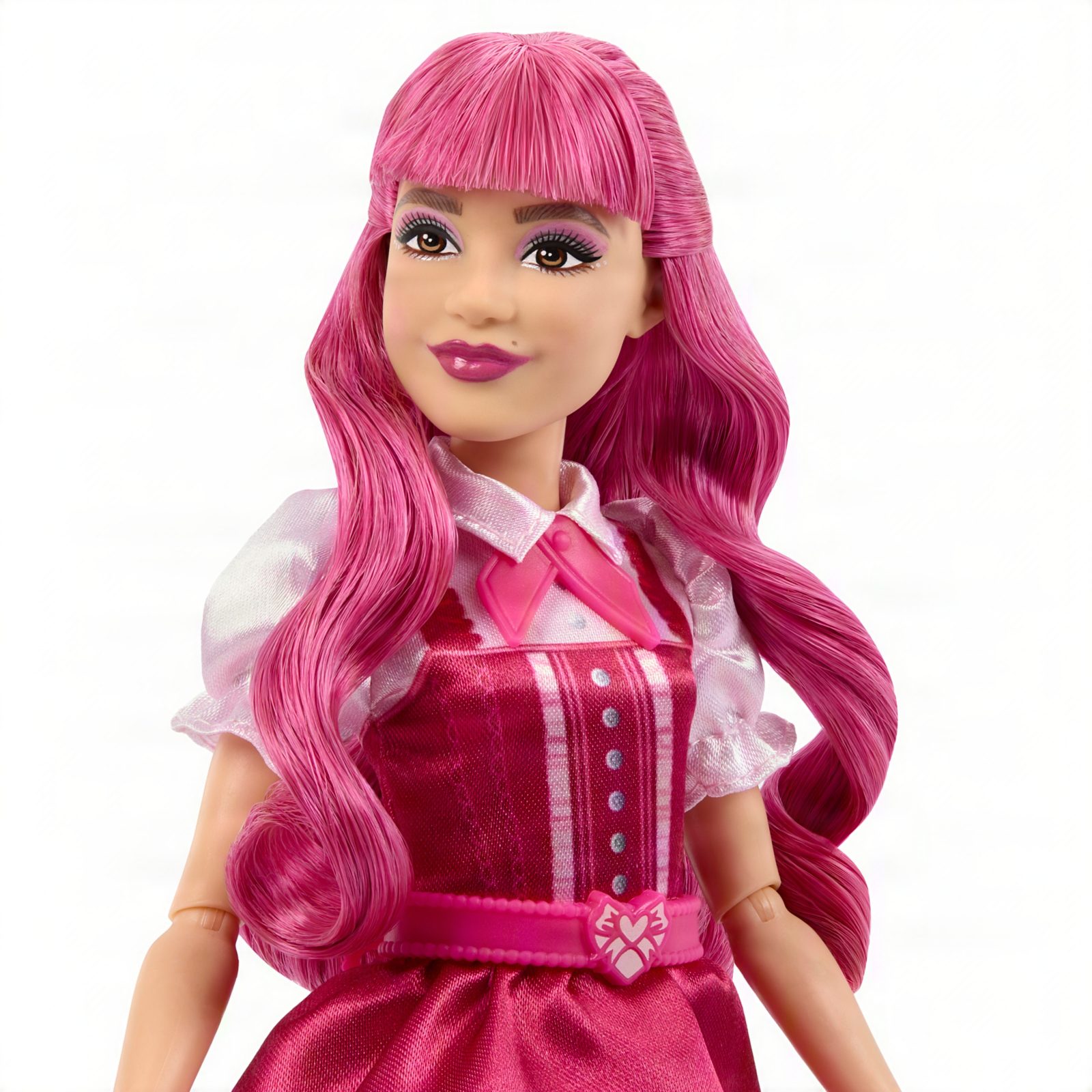 Pink Tea Party Reveal doll beside maze-themed blind-bag packaging