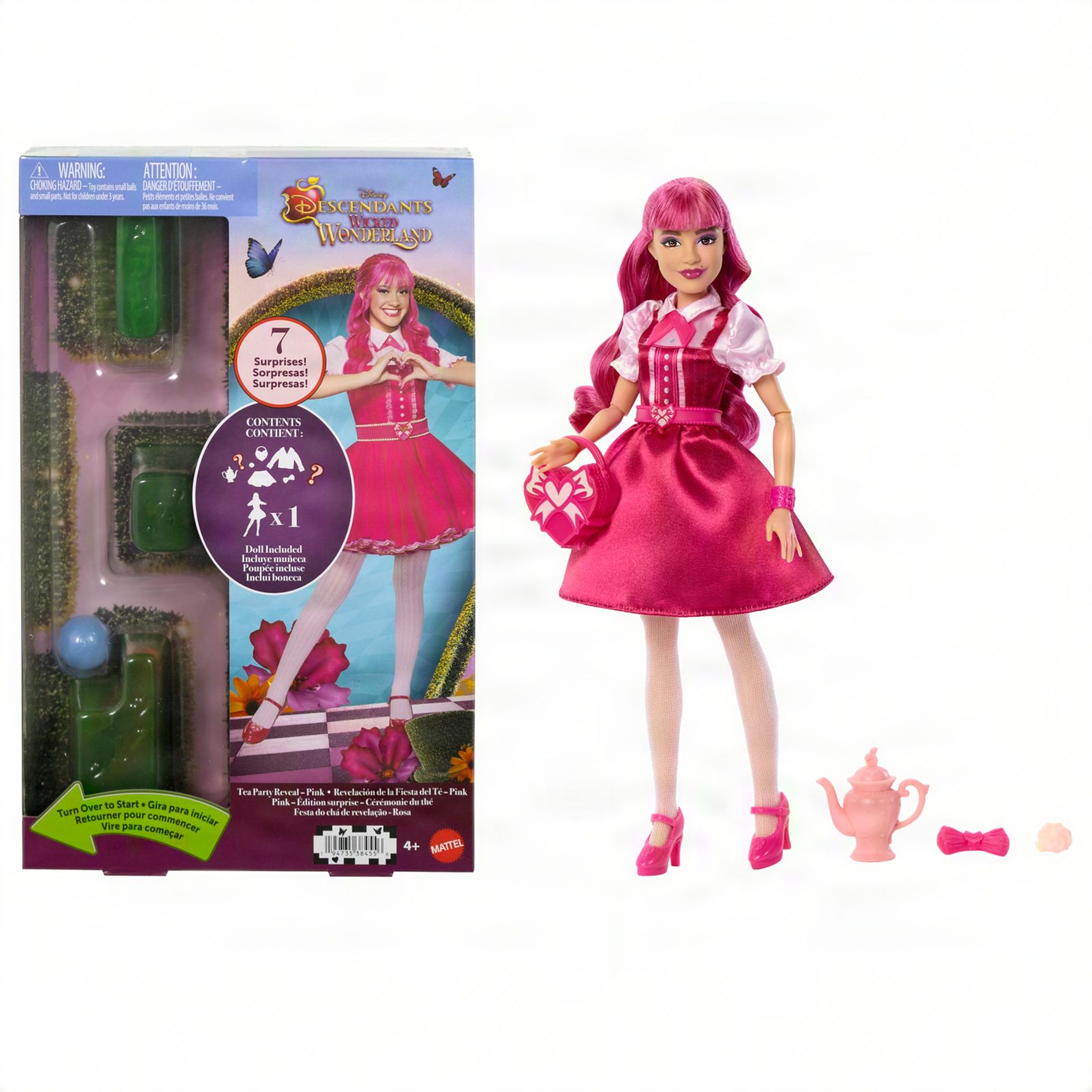 Pink Tea Party Reveal doll and maze-themed package