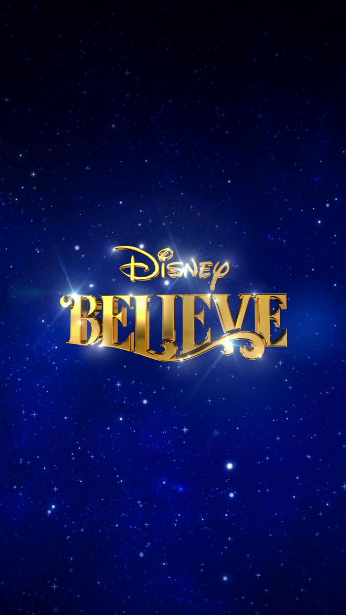 Disney Believe logo on a field of blue stars