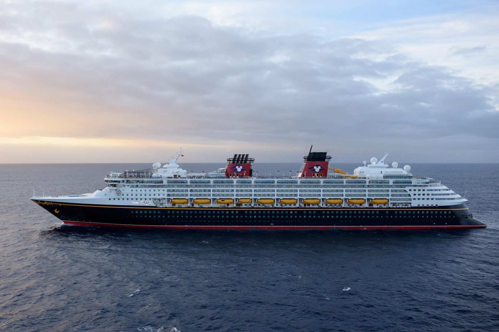 Disney Wonder sails at sea in an official Disney Cruise Line image