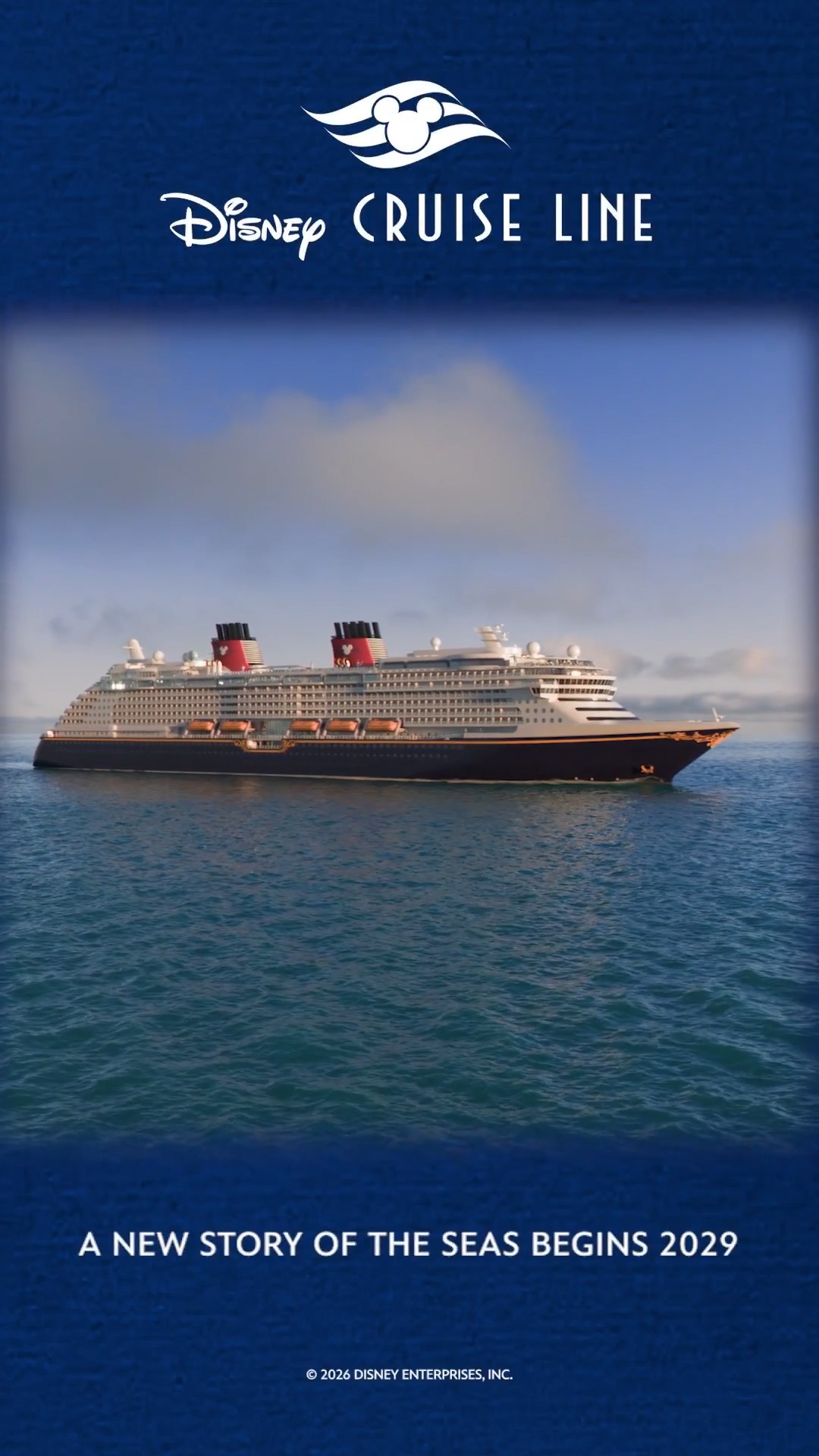 Two Disney Cruise Line ships from a new class scheduled for 2029