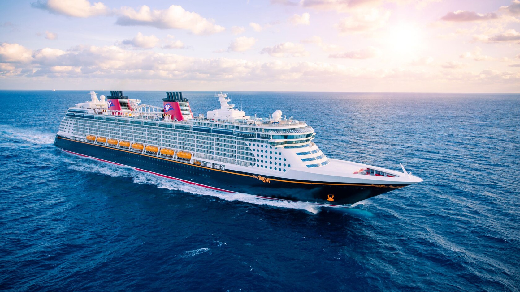 The Disney Dream cruise ship sailing at sea