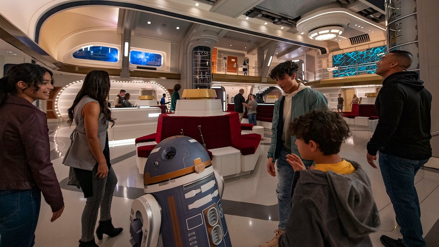 The atrium of Star Wars: Galactic Starcruiser at Walt Disney World