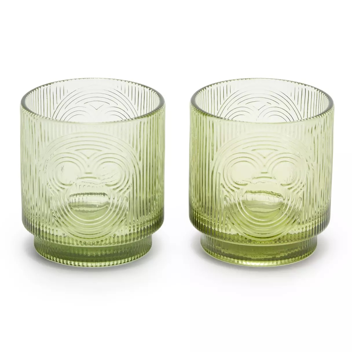 Mickey Mouse Icon Glass Set, Green, official product view 1.