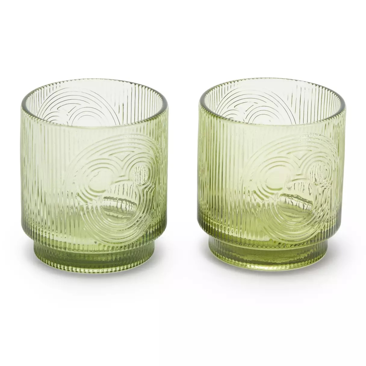 Mickey Mouse Icon Glass Set, Green, official product view 2.