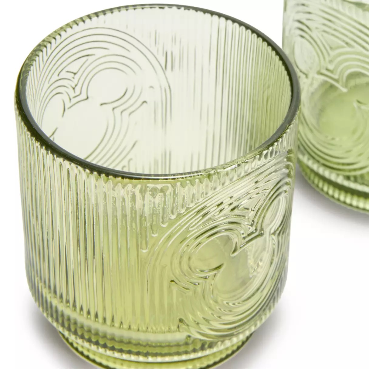 Mickey Mouse Icon Glass Set, Green, official product view 3.