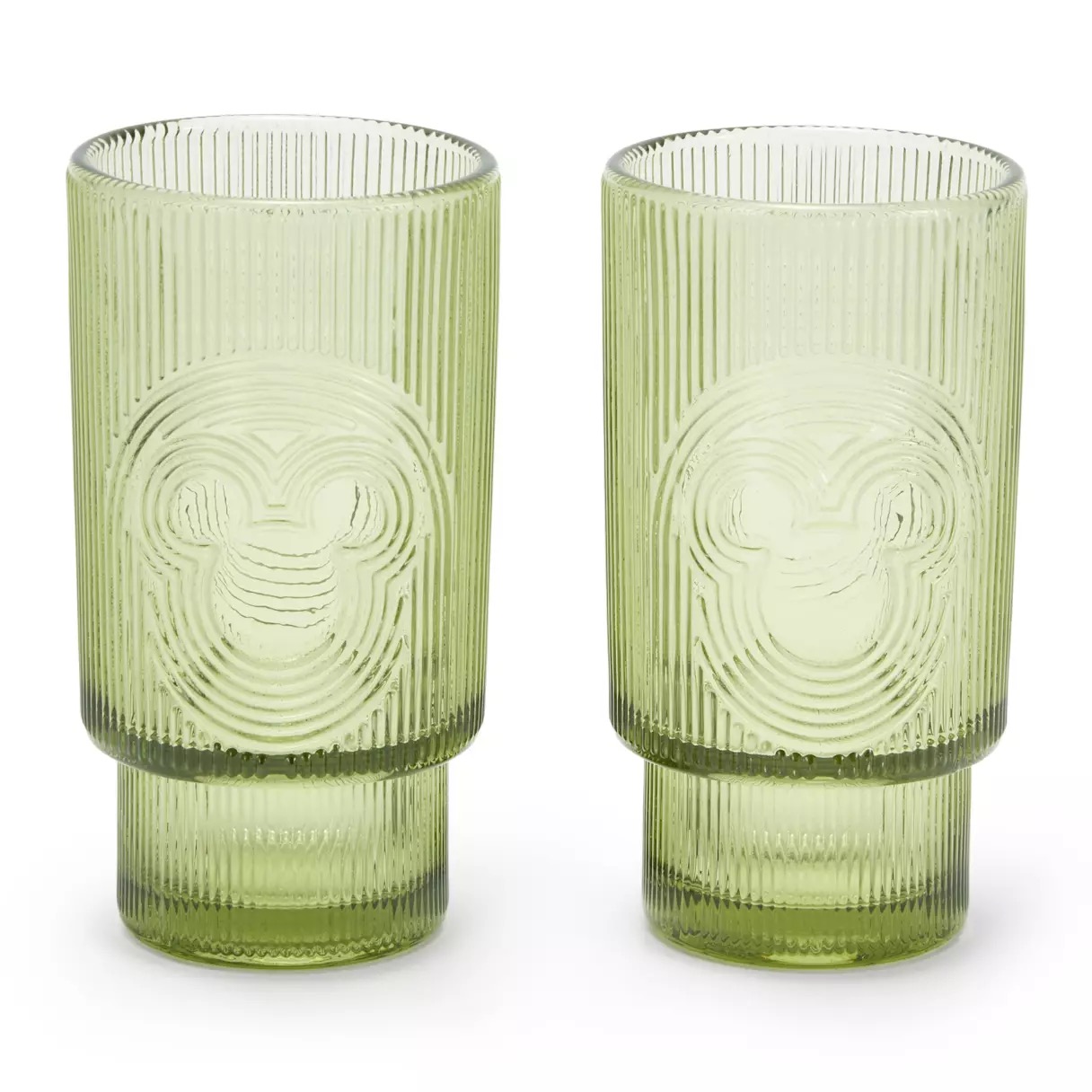 Mickey Mouse Icon Tall Glass Set, Green, official product view 1.