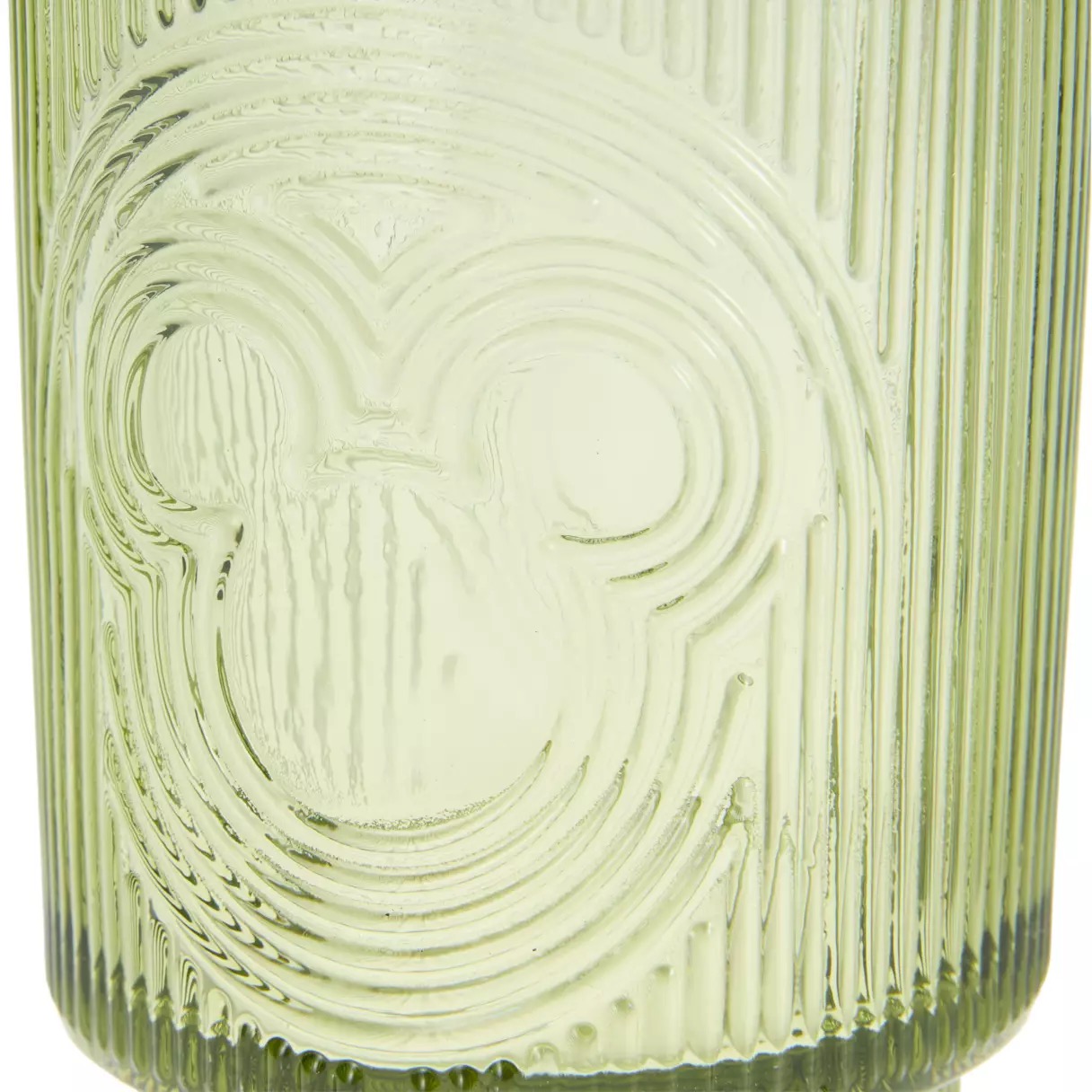Mickey Mouse Icon Tall Glass Set, Green, official product view 3.