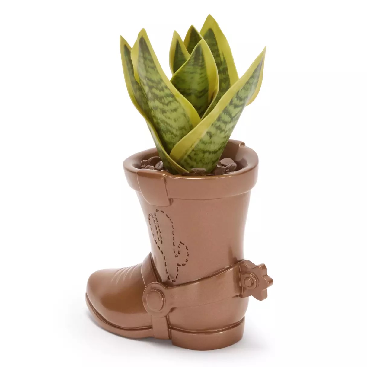Woody Boot Faux Succulent Holder, official product view 2.