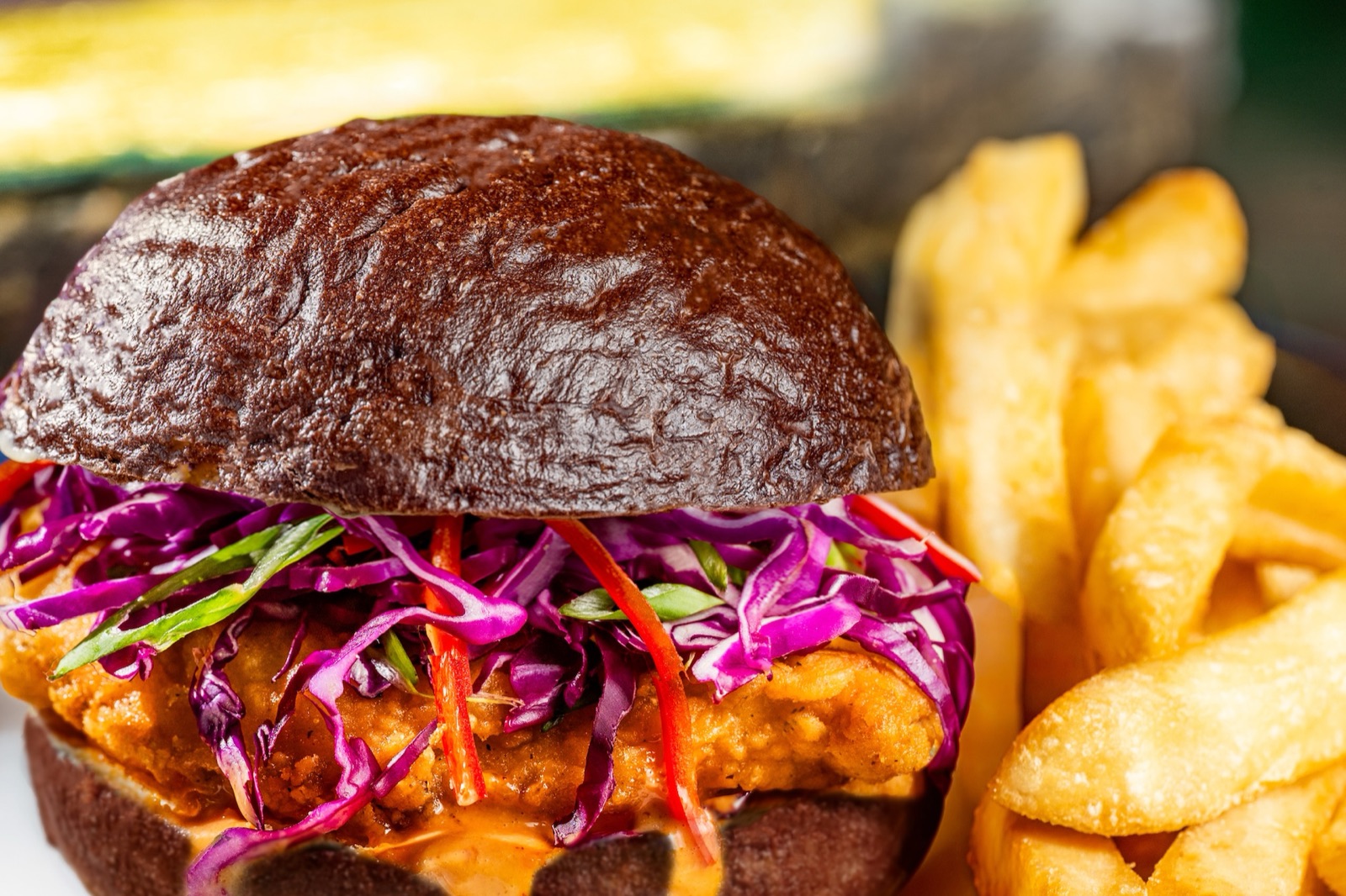 Halloween crispy chicken sandwich