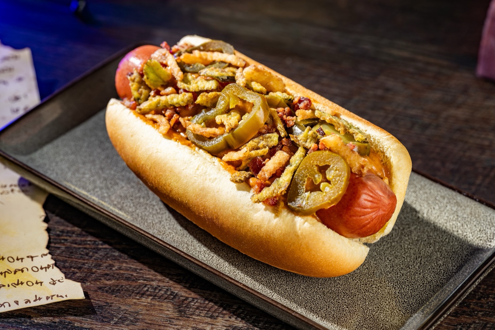 Halloween jalapeno hot dog