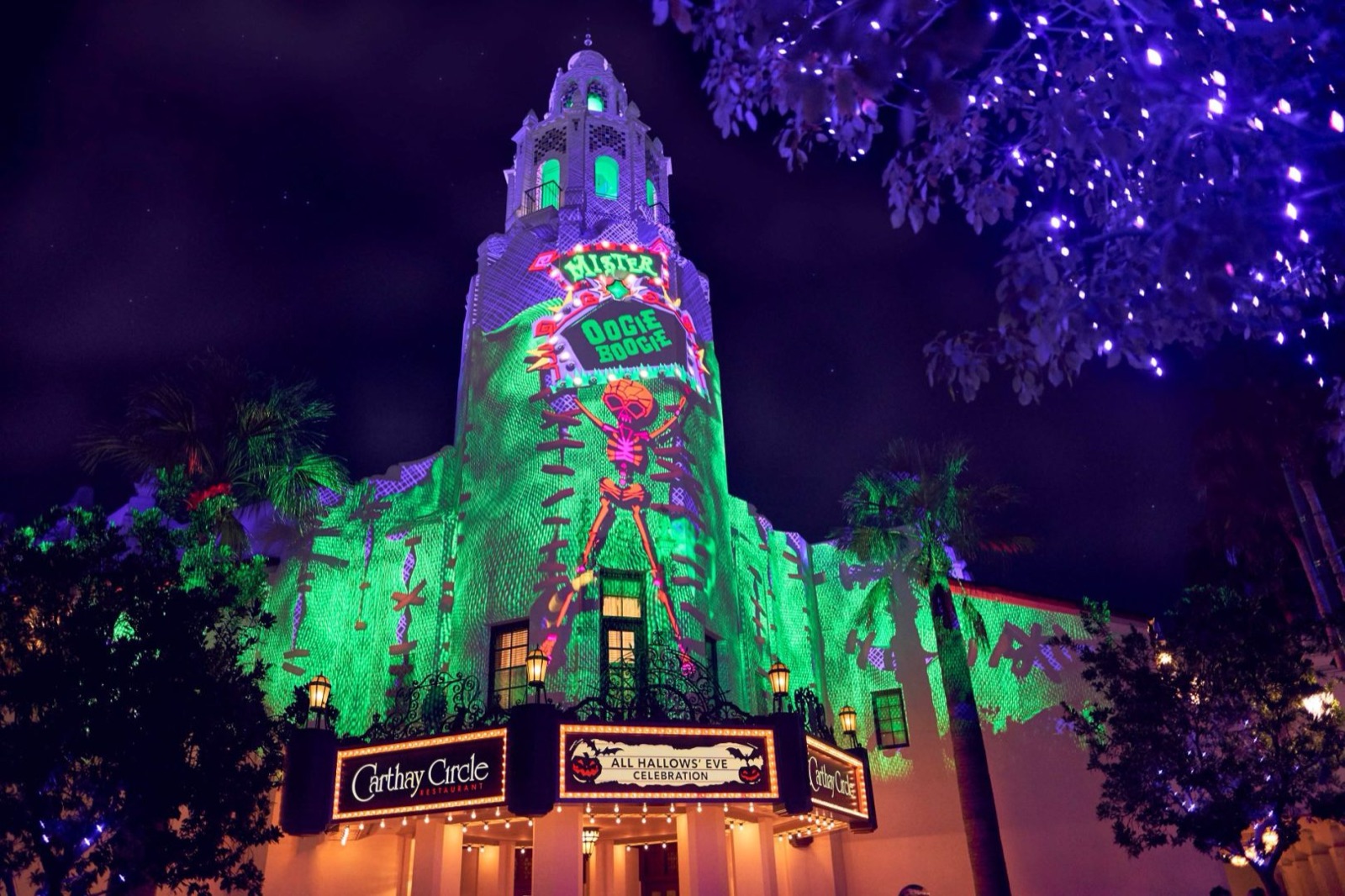 Carthay Circle Exterior at Oogie Boogie Bash