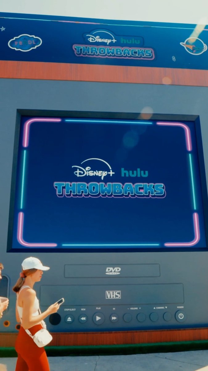 Disney+ Hulu Throwbacks Rewind Corner installation in Los Angeles