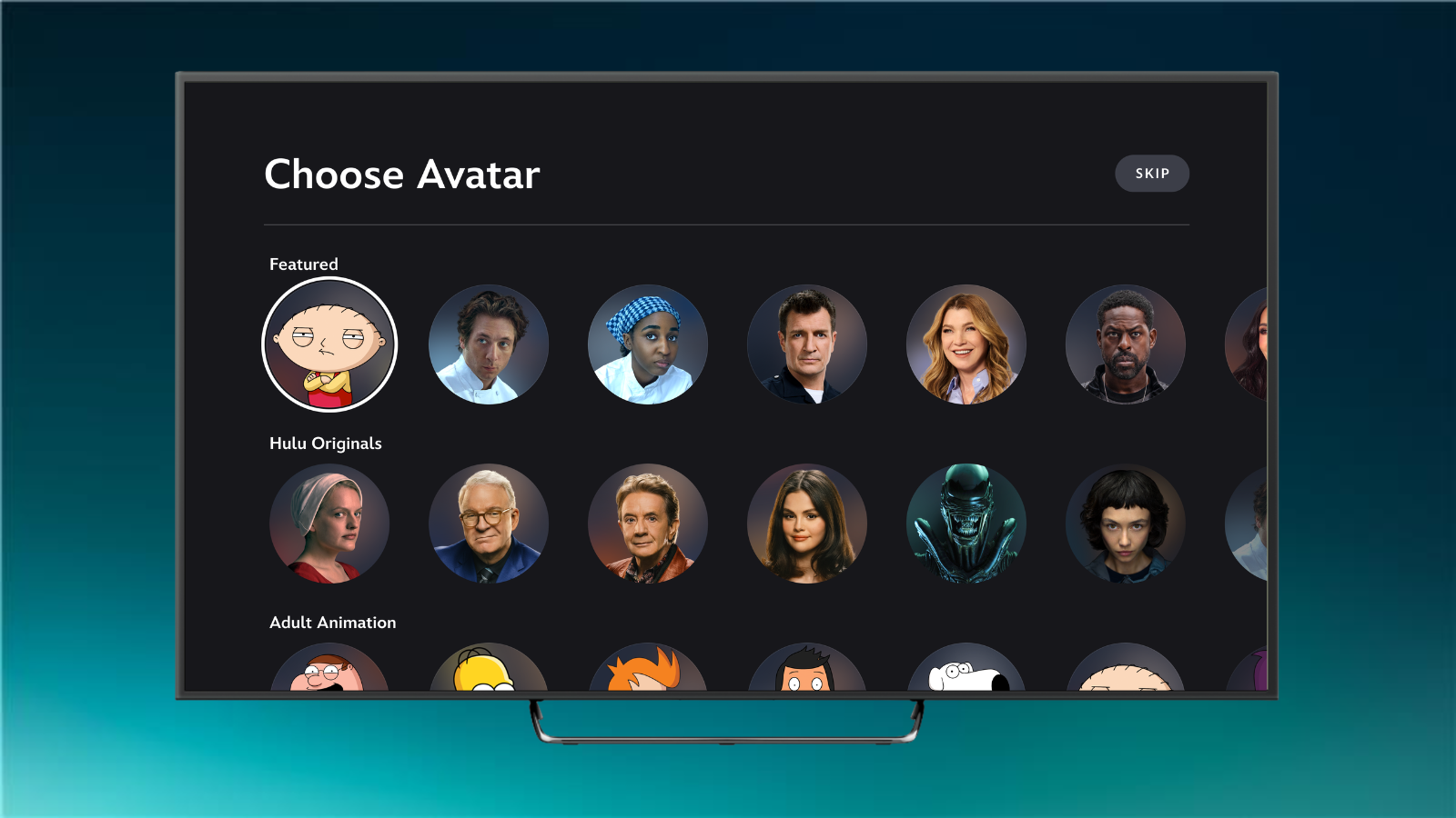 Disney+ profile screen showing linked Hulu profile options